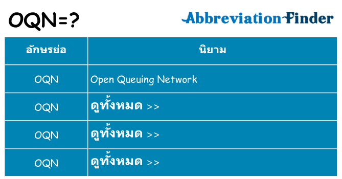 อะไรไม่ oqn ถึง