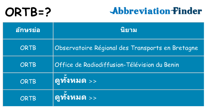 อะไรไม่ ortb ถึง