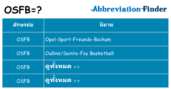 อะไรไม่ osfb ถึง