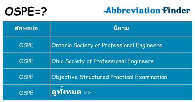 อะไรไม่ ospe ถึง