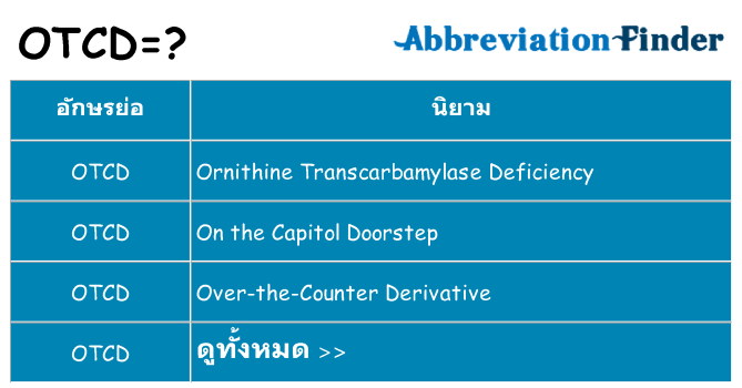 อะไรไม่ otcd ถึง