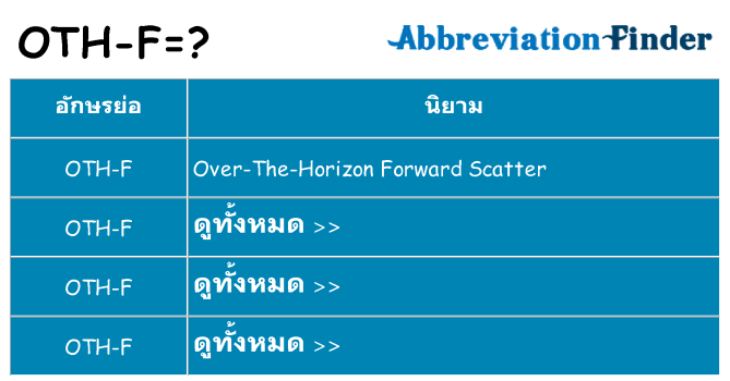 อะไรไม่ oth-f ถึง