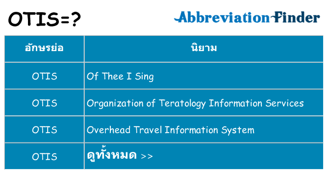 อะไรไม่ otis ถึง