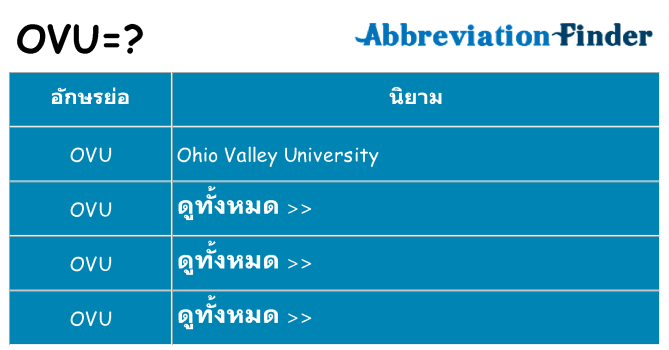 อะไรไม่ ovu ถึง