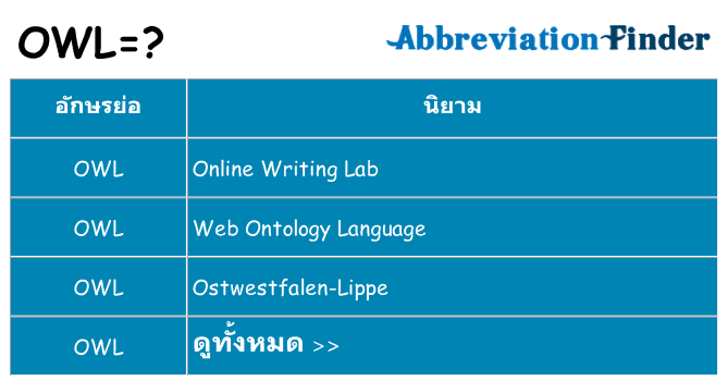 อะไรไม่ owl ถึง