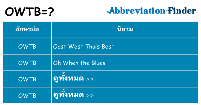 อะไรไม่ owtb ถึง