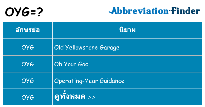 อะไรไม่ oyg ถึง