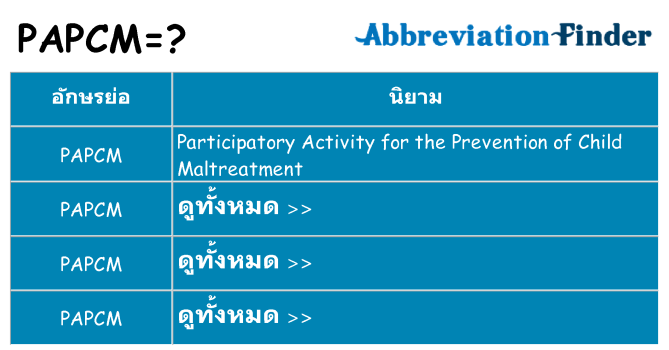อะไรไม่ papcm ถึง