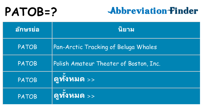 อะไรไม่ patob ถึง