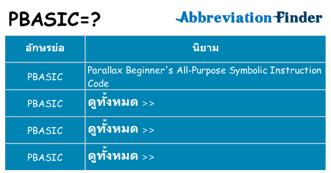 อะไรไม่ pbasic ถึง