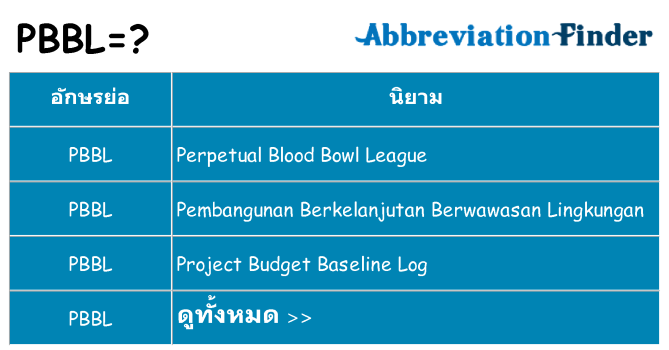 อะไรไม่ pbbl ถึง