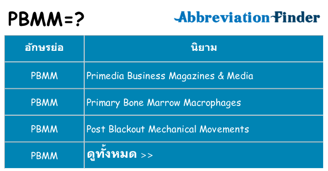 อะไรไม่ pbmm ถึง