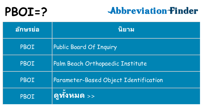 อะไรไม่ pboi ถึง