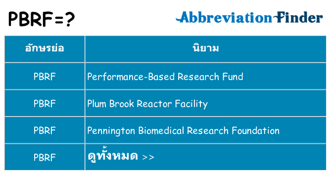 อะไรไม่ pbrf ถึง