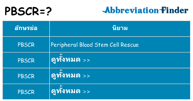 อะไรไม่ pbscr ถึง