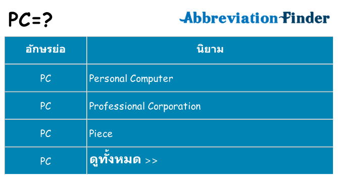 อะไรไม่ pc ถึง