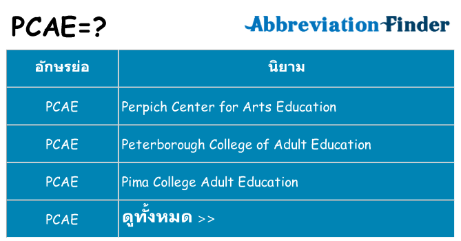 อะไรไม่ pcae ถึง