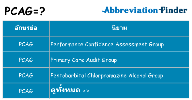 อะไรไม่ pcag ถึง
