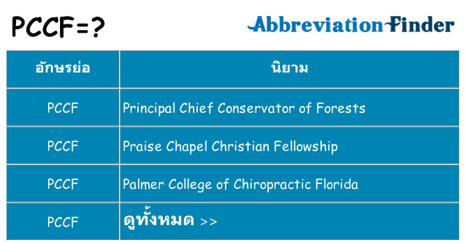 อะไรไม่ pccf ถึง