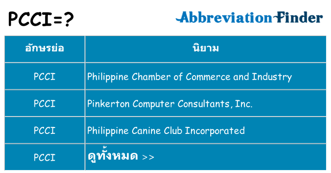 อะไรไม่ pcci ถึง