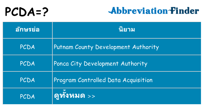 อะไรไม่ pcda ถึง