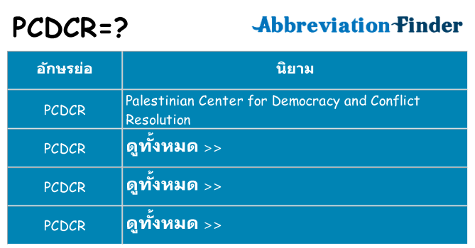 อะไรไม่ pcdcr ถึง