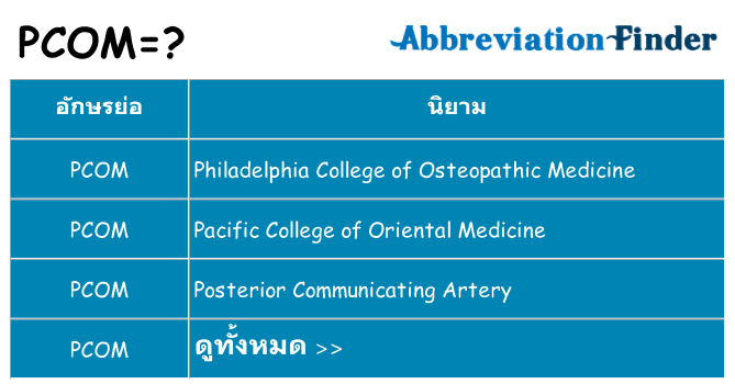 อะไรไม่ pcom ถึง