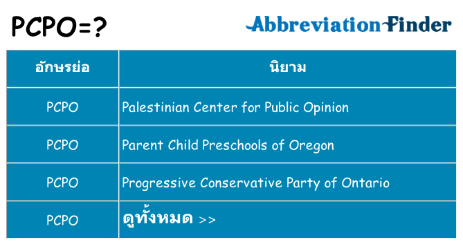 อะไรไม่ pcpo ถึง