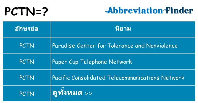 อะไรไม่ pctn ถึง