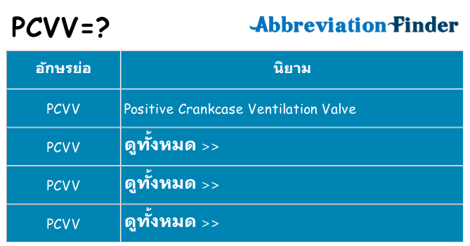 อะไรไม่ pcvv ถึง
