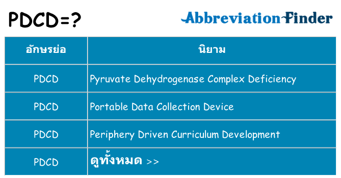 อะไรไม่ pdcd ถึง