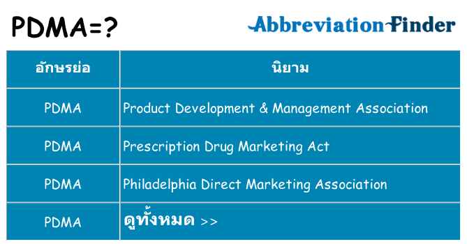 อะไรไม่ pdma ถึง