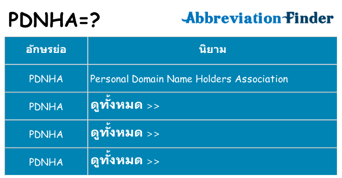 อะไรไม่ pdnha ถึง
