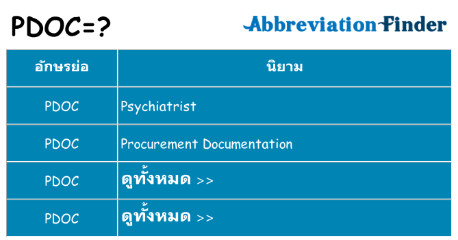 อะไรไม่ pdoc ถึง
