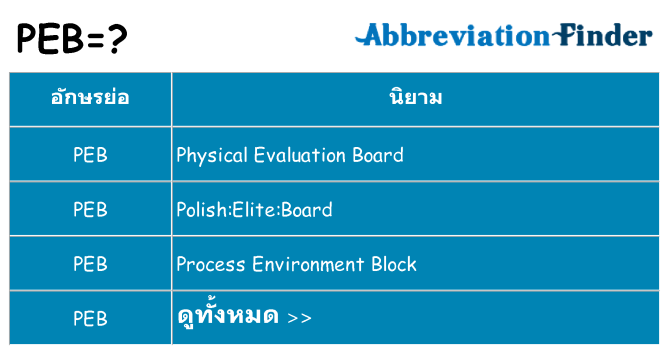 อะไรไม่ peb ถึง