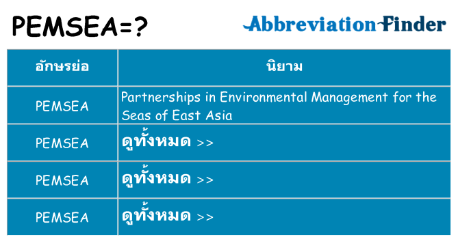 อะไรไม่ pemsea ถึง