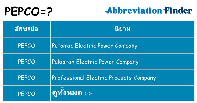 อะไรไม่ pepco ถึง
