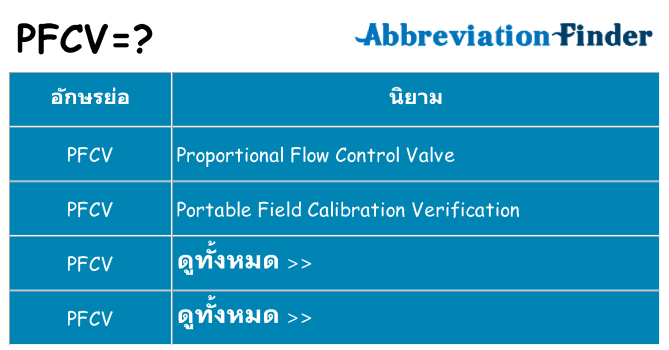 อะไรไม่ pfcv ถึง
