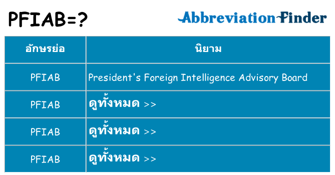 อะไรไม่ pfiab ถึง