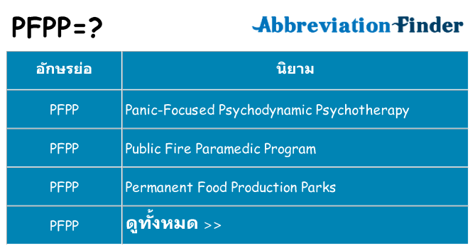 อะไรไม่ pfpp ถึง
