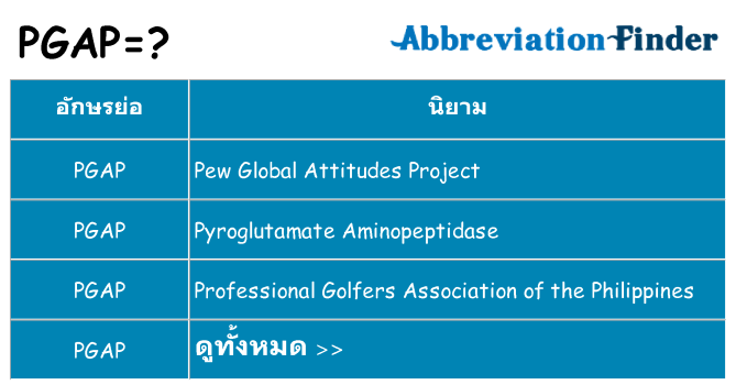 อะไรไม่ pgap ถึง