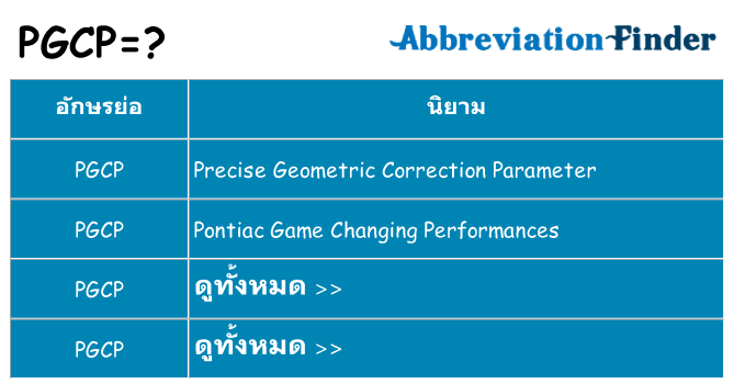 อะไรไม่ pgcp ถึง