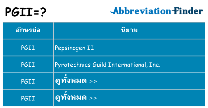 อะไรไม่ pgii ถึง