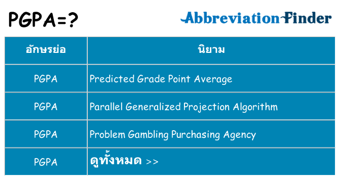 อะไรไม่ pgpa ถึง