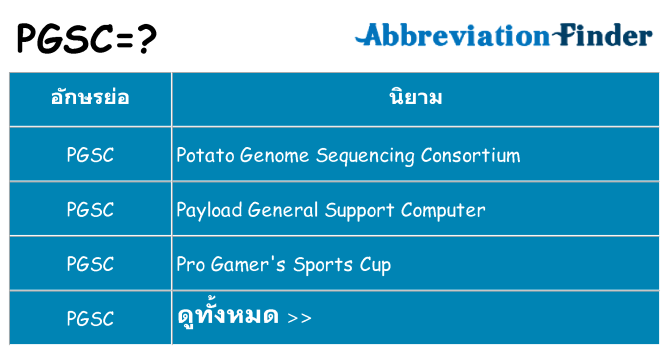 อะไรไม่ pgsc ถึง