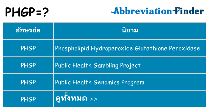 อะไรไม่ phgp ถึง