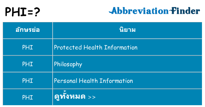 อะไรไม่ phi ถึง