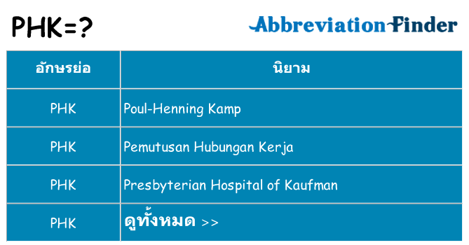 อะไรไม่ phk ถึง