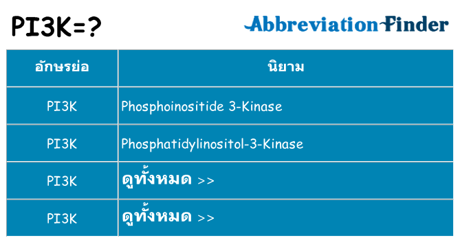 อะไรไม่ pi3k ถึง