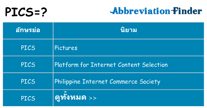 อะไรไม่ pics ถึง